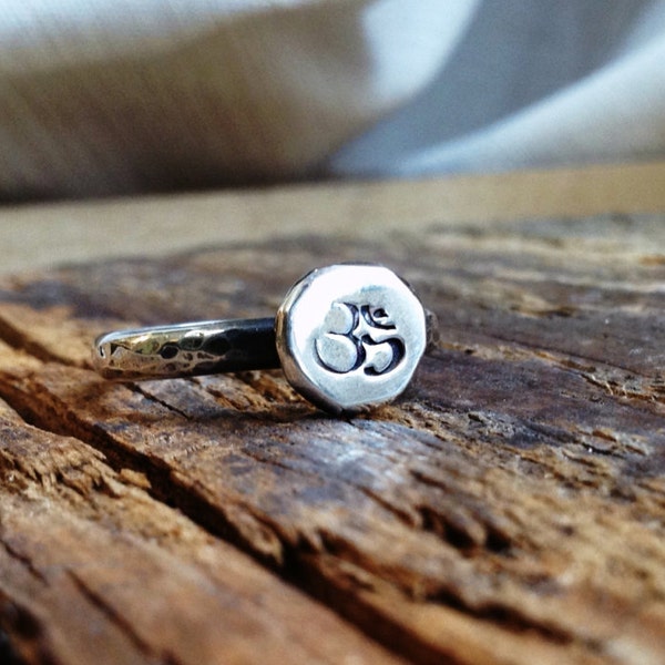 Aum Ring in Sterling Silver