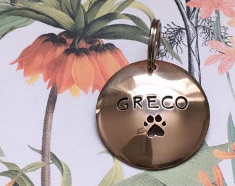 Paw Print Custom Pet ID Tag Personalize it with your Pet's Name and Phone Number