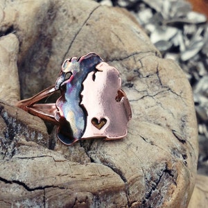 Michigan and Lake Michigan Ring Personalize the Location of the Heart Choose your Metal Option