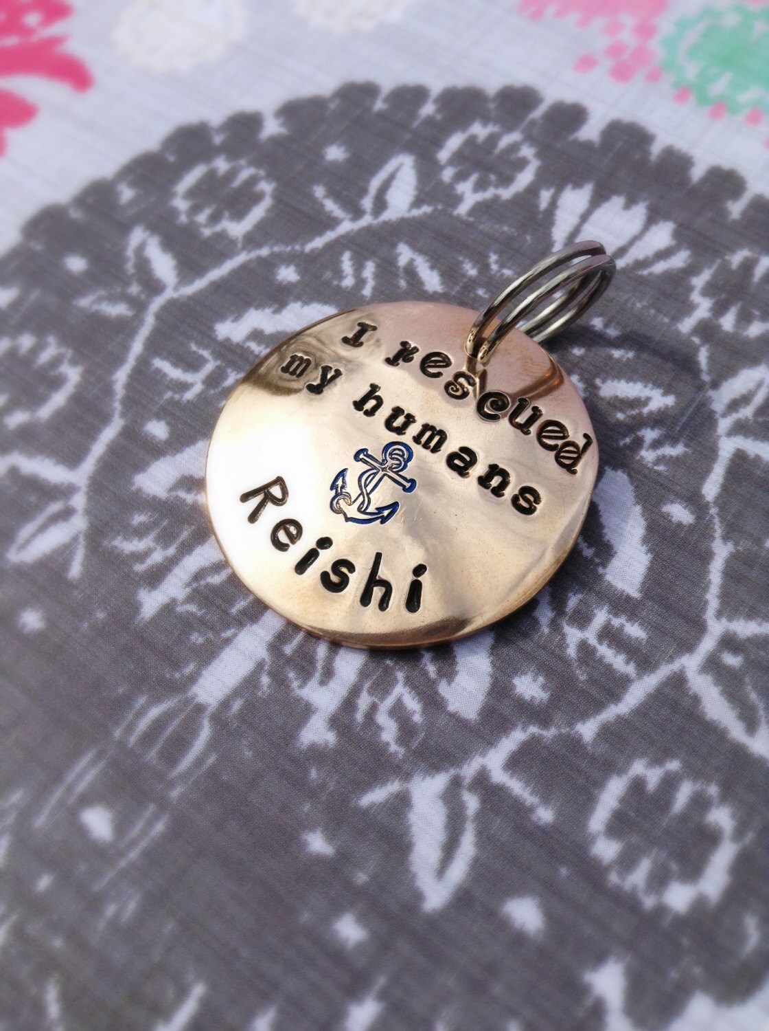 Rescue Dog Custom Pet ID Tag I Rescued My Humans Adopted Pet Etsy