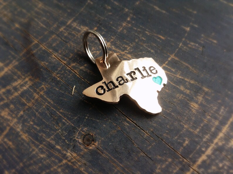 Custom State Pet ID Tag Personalize It With Your Pet's Etsy