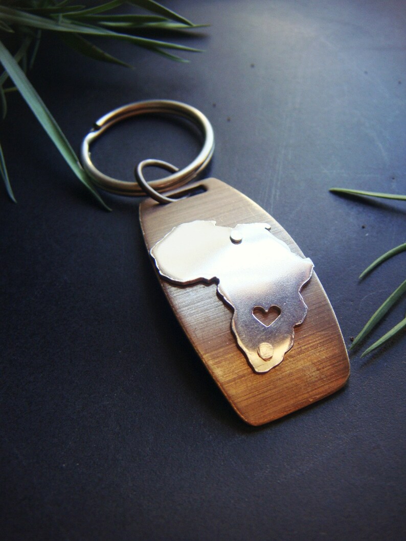 State or Country Personalized Keychain in Sterling Silver and Etsy