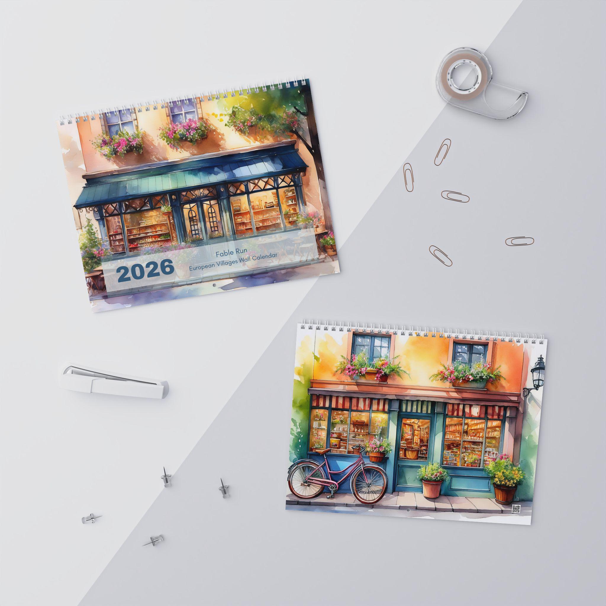 2026 Art Wall Calendar Watercolor European Shops | Large Vibrant Images ...