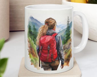 Ceramic Mug for Hikers, Campers, and Adventurers | 11oz and 15oz Nature Coffee Cup | Perfect Gift for Outdoor Lovers