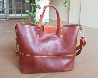 Copper Leather Bag, Leather Tote, Sling Bag, Valentine gift, Handheld Bag, Shoulder Bags, Hand Stitched Bag, Gift For Women, Women Bag - A30