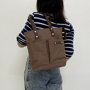Sac fourre-tout personnalisé en toile cirée à fermeture éclair avec lanière en cuir, sac bandoulière plié, sac à bandoulière, cadeau personnalisé, sac pour homme