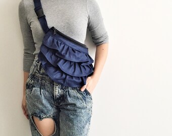 Fanny Packs, Hip Bag, Clubbing Purses, Waist Bag, Personalized gift, Travel Bag, Canvas Bag, Walking Bags, Jogging Pouch, Belt Pouch, Blue