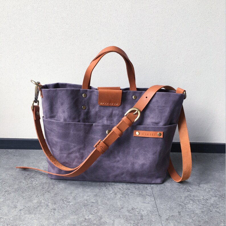 canvas sling tote bag