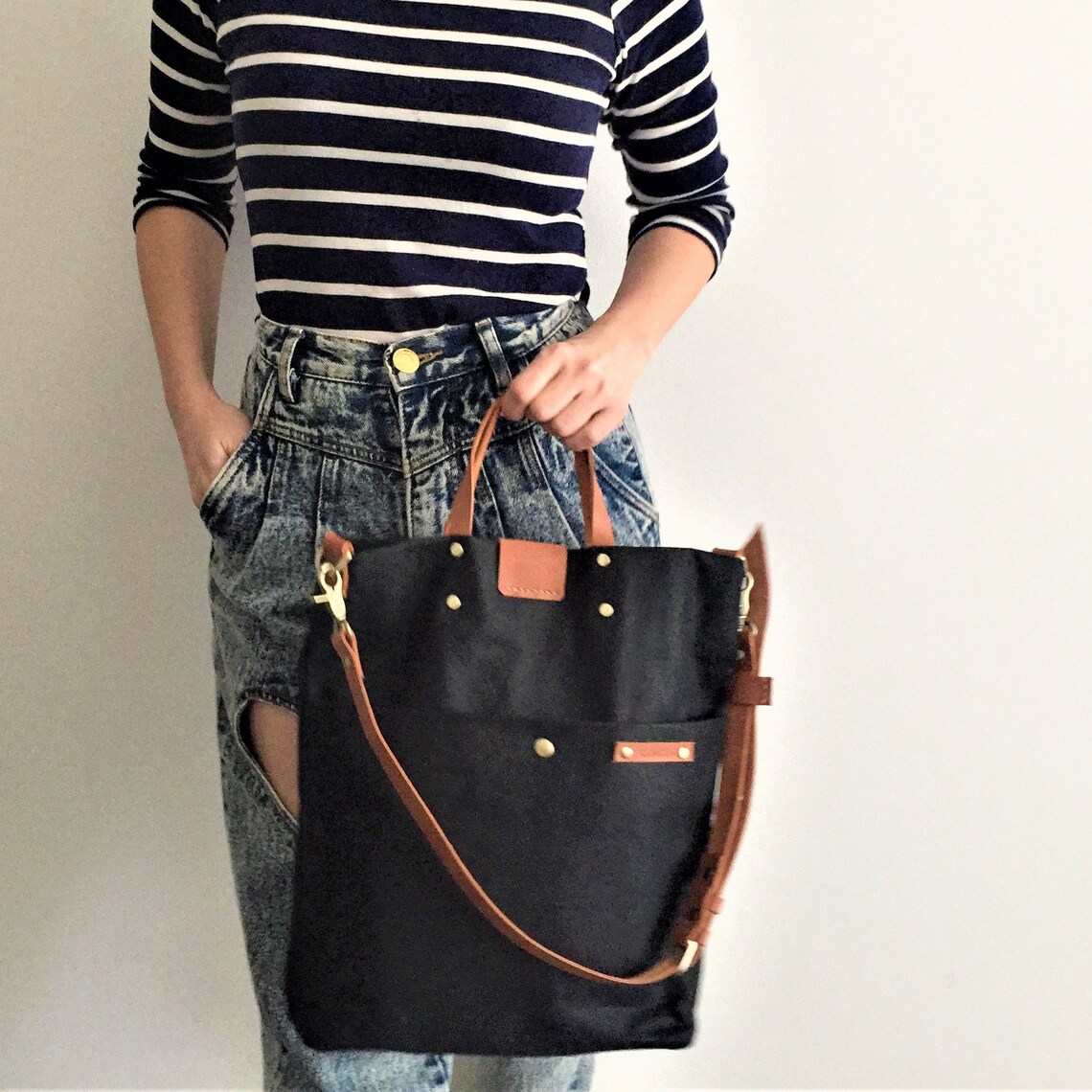 Leather Strap Tote Bag Tote Bag for Women Handheld Bag Etsy