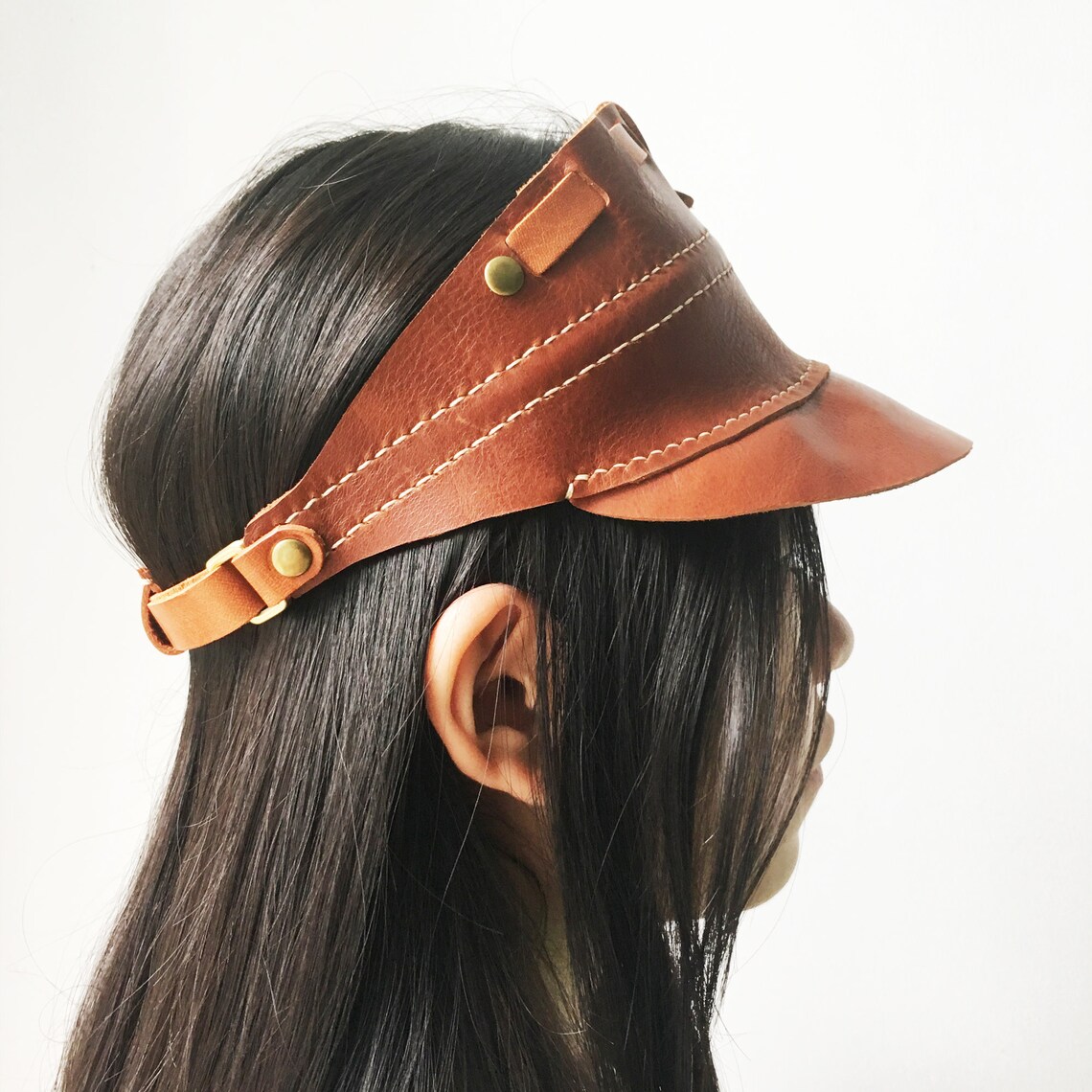 Valentine Gift Leather Visor Cap Visors for Women Leather Etsy