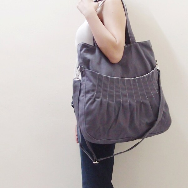 Halloween SALE - 40% OFF Kangaroo Max in Gray LAST / Shoulder Bag / Tote / Diapers Bag / Purses / Hobo / Handbag / School  / Women / For Her