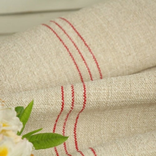 Antique shops french linen roll 4.15y sewing upholstery TW 933