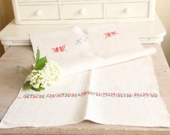 antique charming linen TOWEL A 203