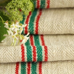 antique european linen roll 3.55y upholstery stairrunner large UW 479