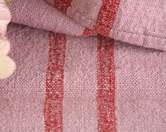 antique linen grainsack, hand dyed natural fabric, L 035A