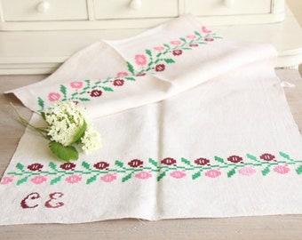 antique charming linen TOWEL A 191