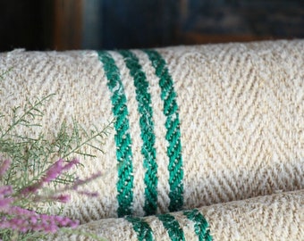 SP 240: antique, handloomed,  fabric, CLOVERLEAF GREEN, 4.699yards, fabric tablerunner cushion weddinggogmuljula