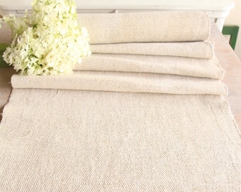 アンティークリネン生地 5.25y 手織りオーガニック、室内装飾用 UW 809