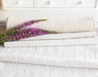 UW 989 antique plain classy linen fabric 9.73y organic handmade upholstery fabric, DIY projects