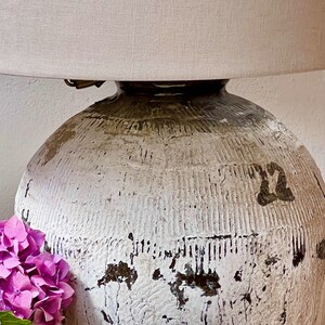 unique table lamp, antique clay pot A 637 image 6