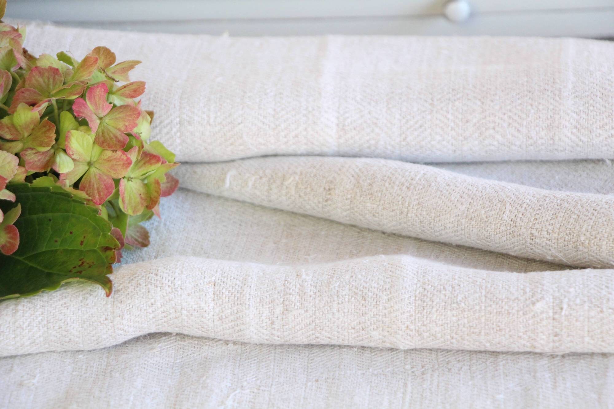 Antique Linen Fabric, 3.82y, Skandi Style, Textured Fabric Antique Linen Fabric, 3.82y, Skandi Style, Textured Fabric