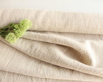 antique plain linen fabric 7.1y organic handmade upholstery fabric, wabi-sabi DIY projects Z 004
