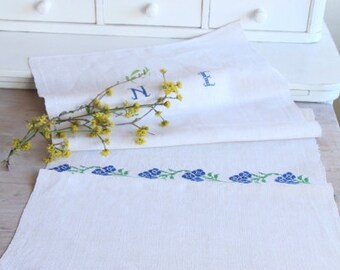 antique charming linen TOWEL A 029