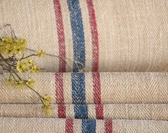 T 178 grain sack fabric, grainsack linen, fabric by the yard, 3.6 yard, tablerunner, cushion, french lin, old linen