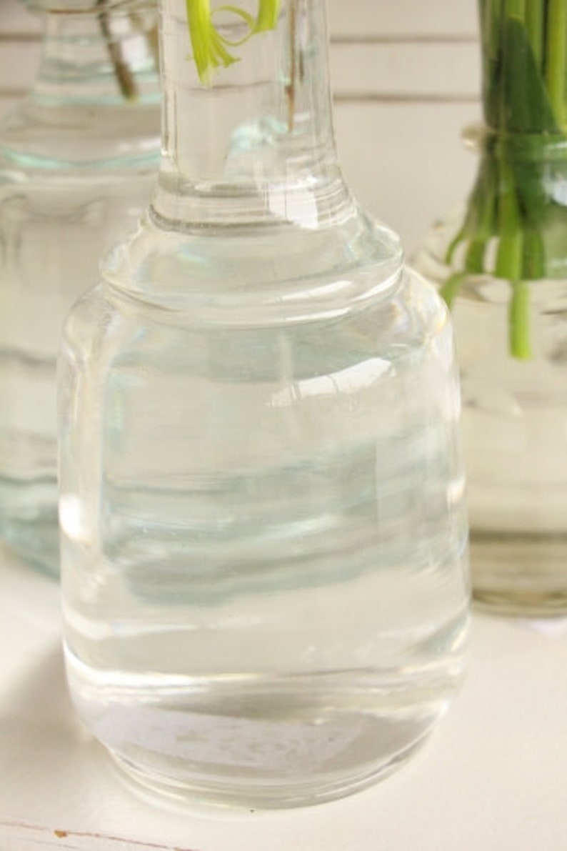 antique mouthblown glass vase bottle wine carafe A 020