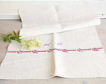 antique charming linen TOWEL A 206