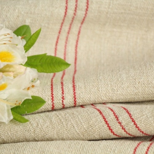 Antique shops french linen roll 4.15y sewing upholstery TW 933