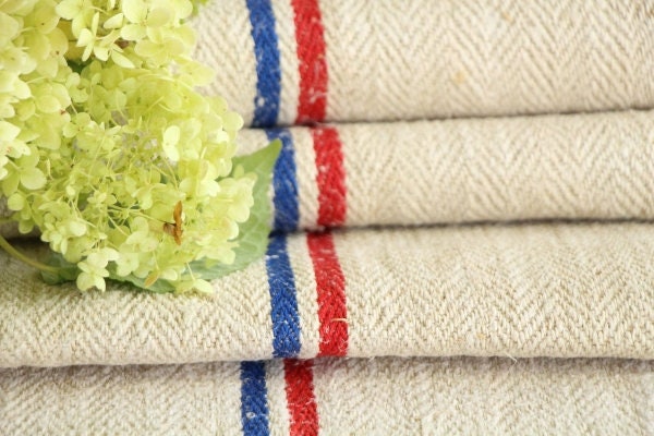 Antique French Linen Roll 4.81y Sewing Upholstery UW 219 A