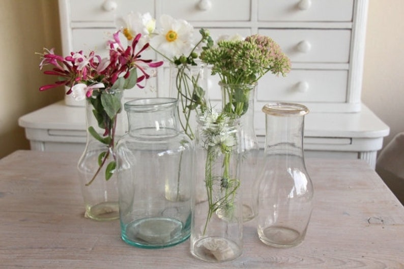 антикварная стеклянная ваза D 803 0 — изображение