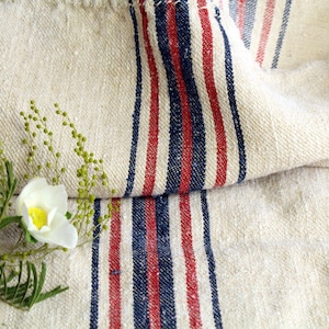 rare antique linen grain sack cushion sewing KX 424