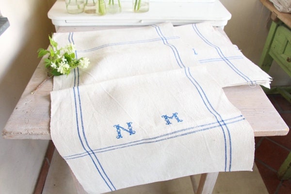 Antique Charmant Linge Towel Set Tea Towel Kitchen A 068