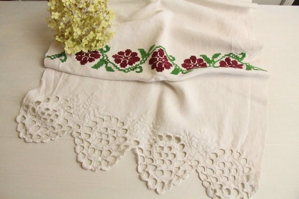 antique charming linen Towel D 692 gogmul jalu