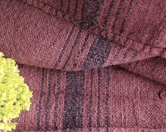 antique linen grainsack, rustic, pillow fabric, durable, dyed linen, Wabi Sabi, L 895