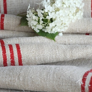 RP 734 antiguo francés FRESA Rojo 11.69 yardas perfecto para cortinas tablerunner 20.87 cojines, proyecto de tapicería, 리넨,