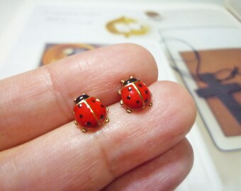 Ladybug Stud Earrings