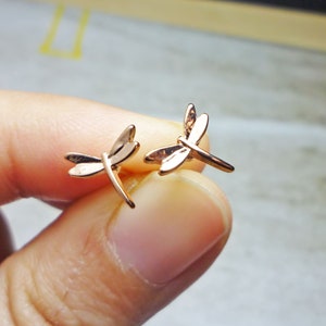 Dragonfly Stud Earrings, Insect Theme Jewelry