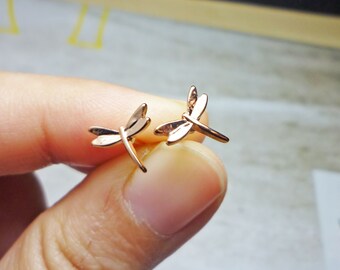 Pendientes de libélula, joyería con temática de insectos