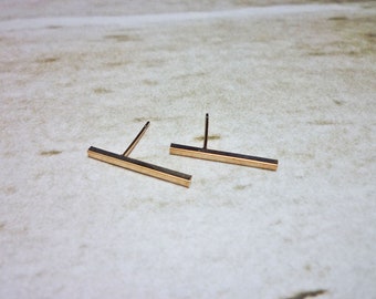 Long Bar Stud Earrings, Dainty Earrings