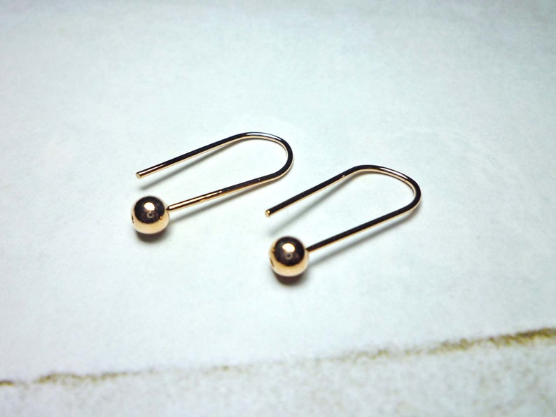 Round Dangle Ball Earrings Rose Gold Ball Dangle Earrings