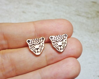 Tiger Head Stud Earrings
