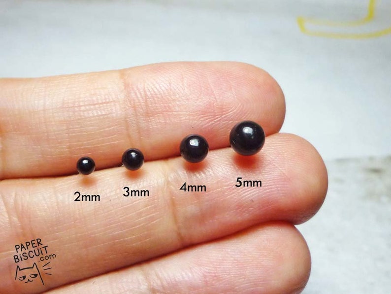 Stainless Steel Ball Earrings Black Ball Stud Earrings 2mm