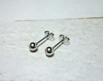 Steel Ball Stud Earrings 4mm, 20g Stainless Steel Ball Earrings