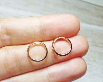 Pendientes de botón de círculo grande de 12 mm, pendientes geométricos
