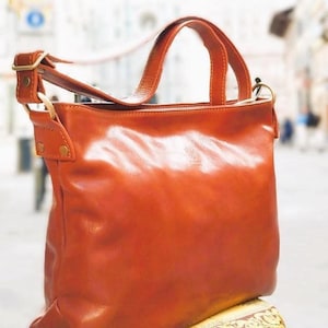 Handmade Pure Italian Shoulder Bag, Borsa in pelle fatta a mano