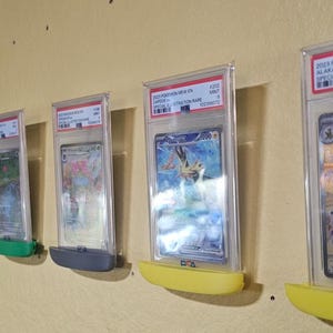 4x Trading Card Display Stand/Wall Mount (PSA, Top Loader, Magnetic Hard Shell)