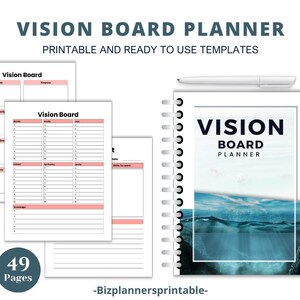 2025 Vision Board Planner, Goal Setting Organizer, Manifestation Journal, Law of Attraction, Manifesting, Vision Board Kit, Goal Setting.